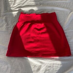 American Apparel  Red Cotton Mini Skirt
